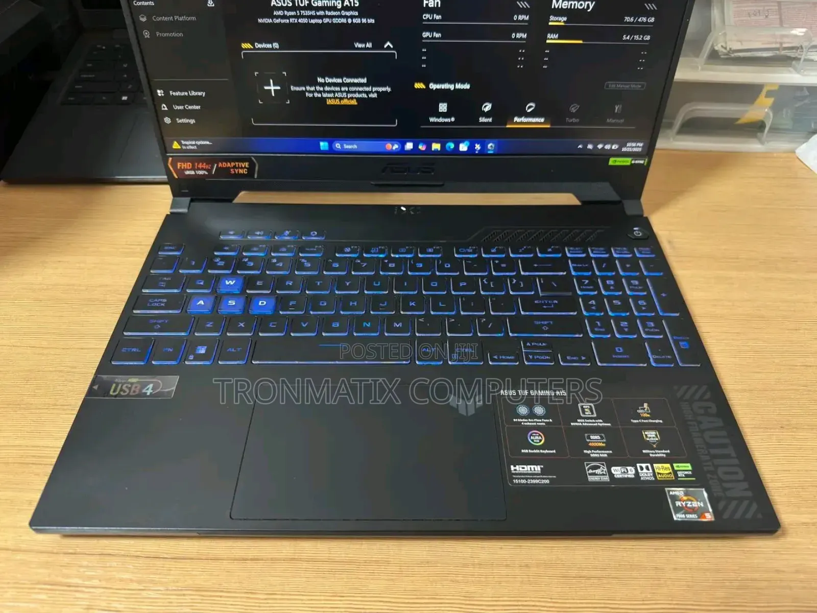 New Laptop Asus TUF Gaming A15 16GB AMD Ryzen 5 SSD 1T