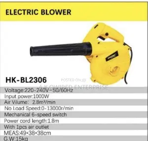 Electric Blower 1000 Watts/ 6 Speed Control