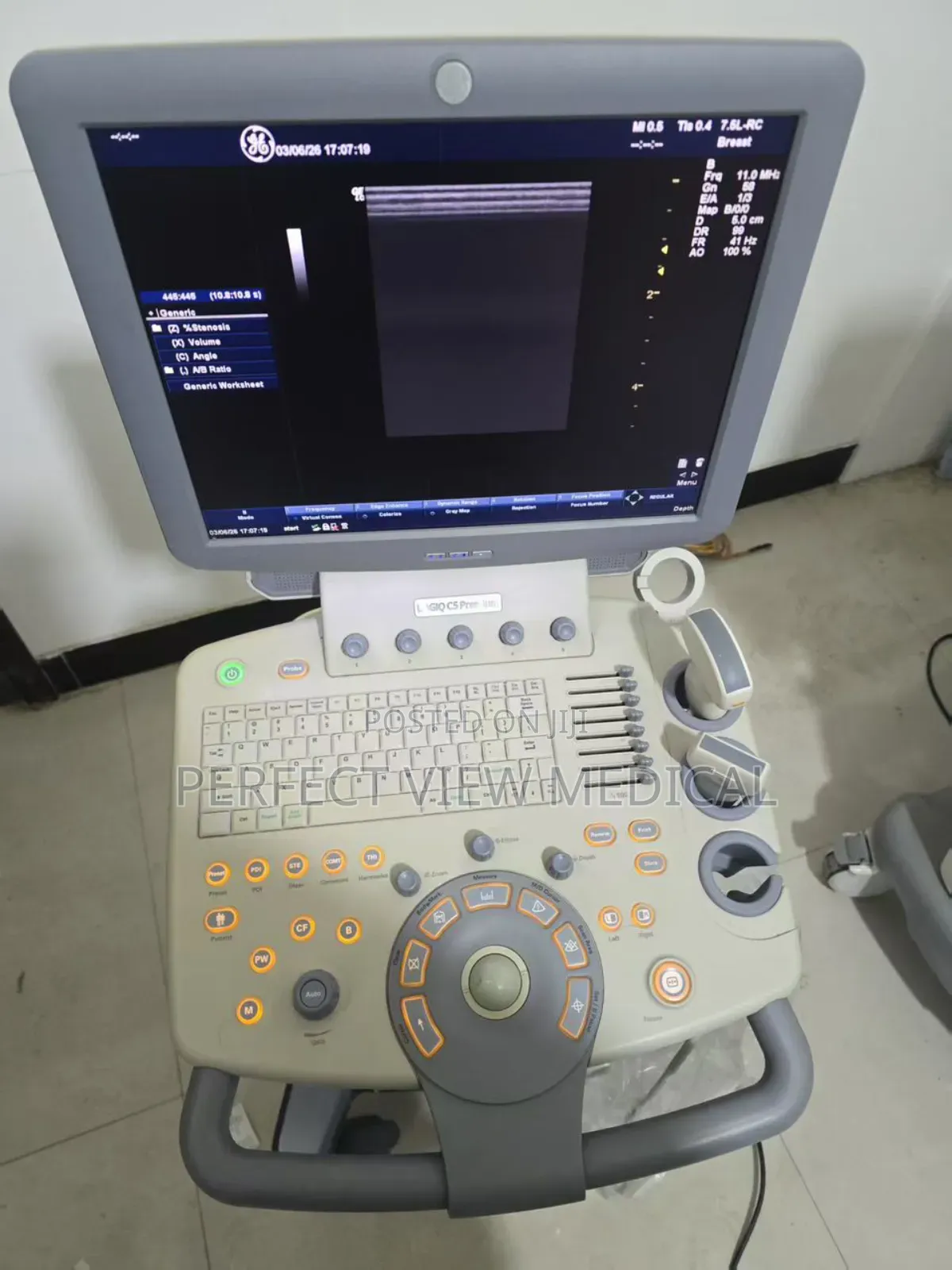 Slightly Foreign Used Ge C5 Premium 3d Color Doppler Scan Machine