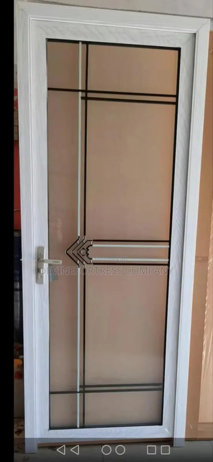 Quality Washroom Glass Door White for All Buildinhs