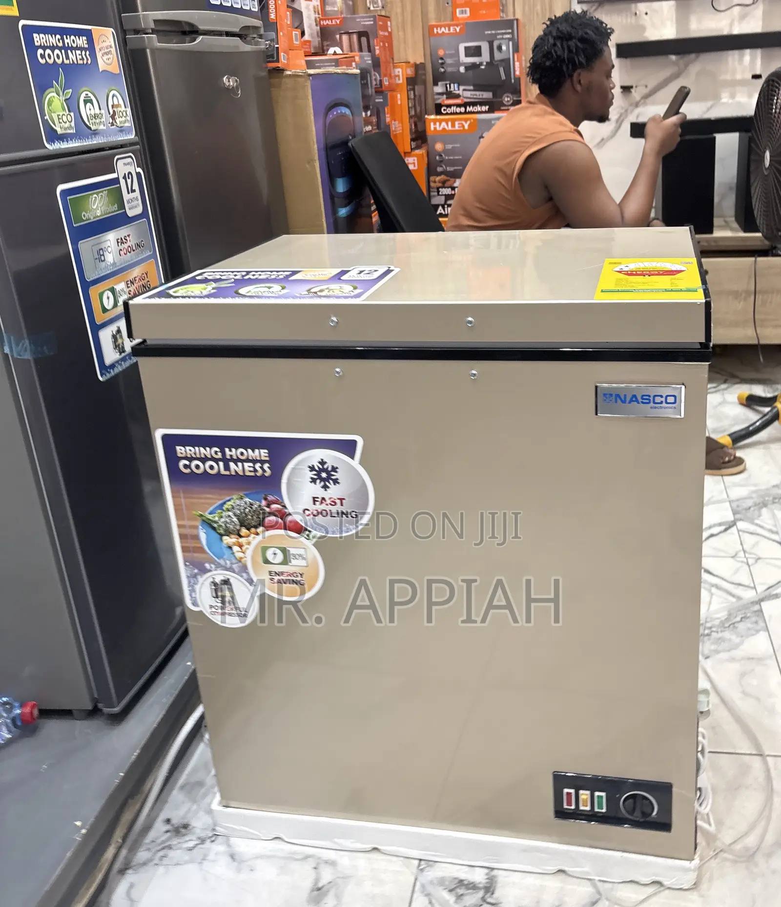Classic Nasco Nas175fl Single Door Electric Chest Freezer(138l)Gold 