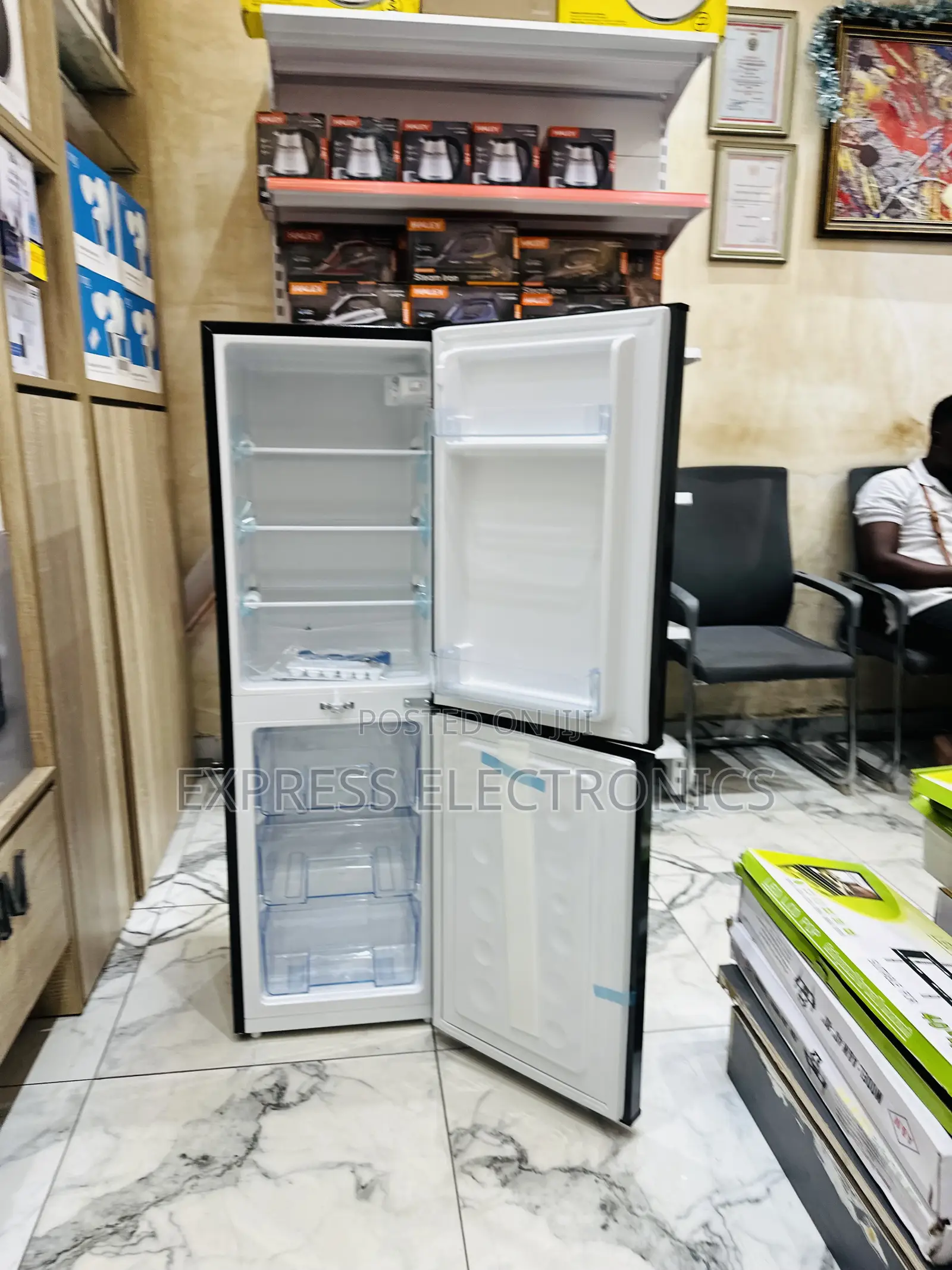 Highly Recommended Double Door Fridge Pearl 136l Pf-216l Black