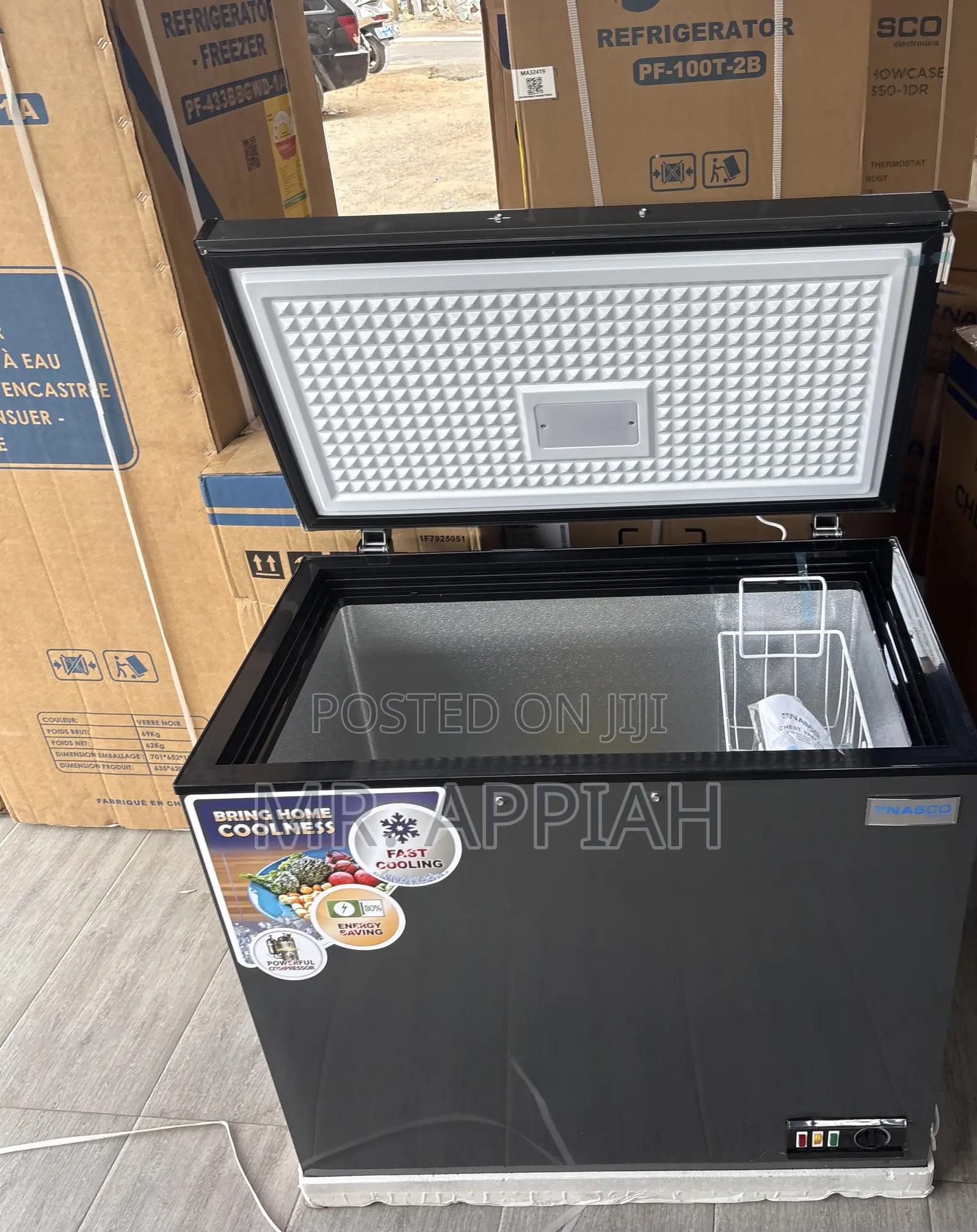 Direct Cooling Nasco Nas-200fl 150l Chest Freezer(Gray).