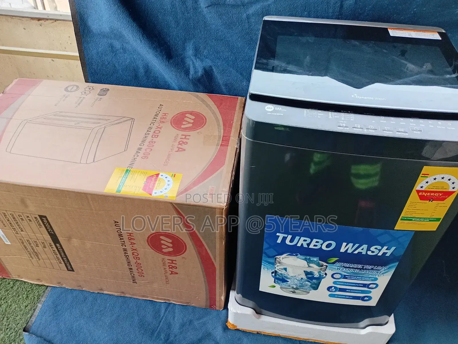 H a 8kg Automatic Washer –8kg Strong Wash, Gentle Care