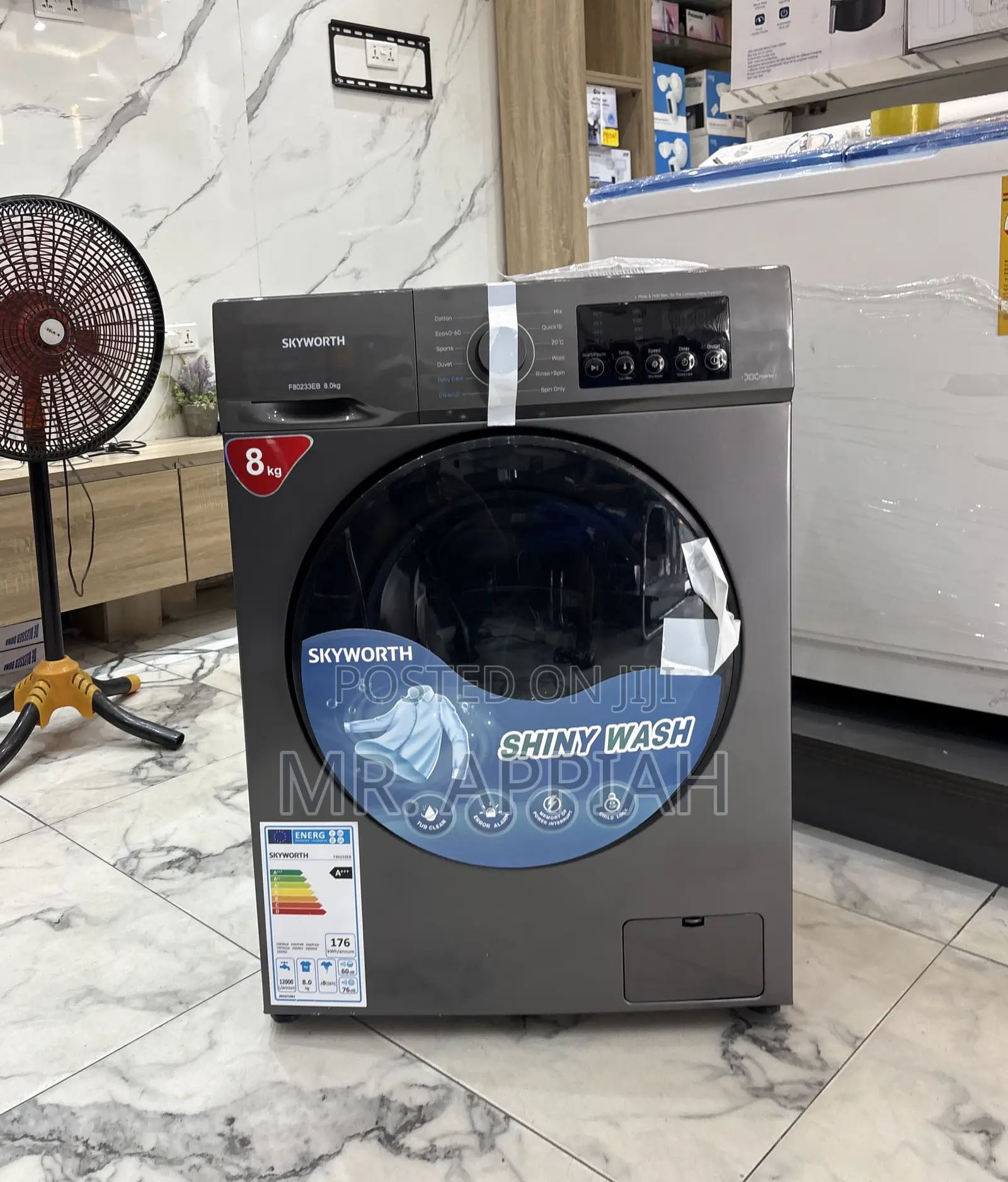 Extremely Affordable Sigma 8kg Full Automatic Washing Machine(Gray)