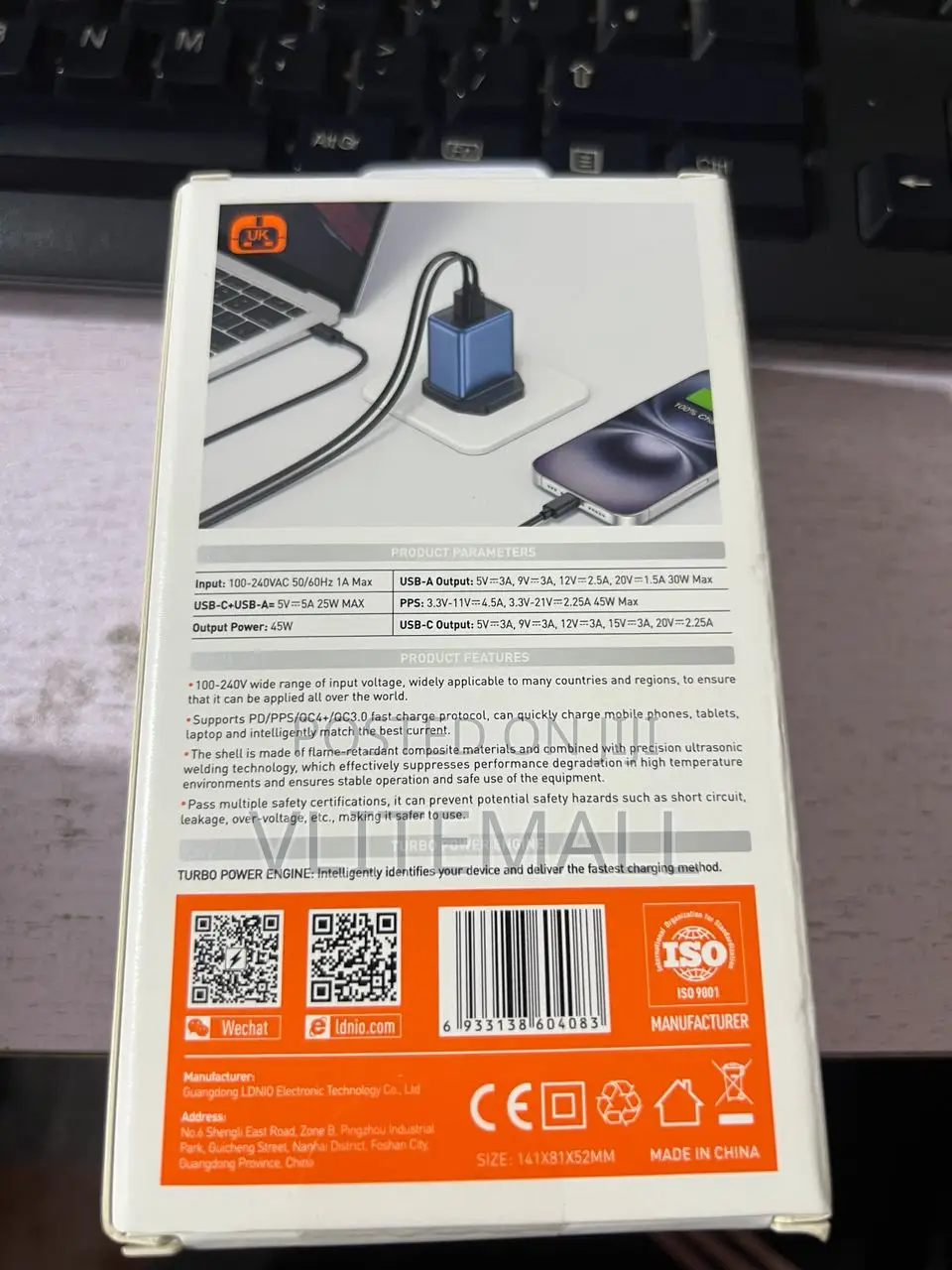 Ldnio 45w Gan Super Fast Charger.
