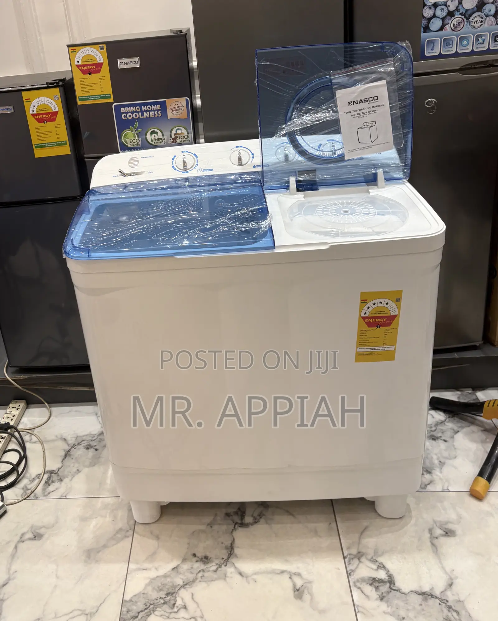 Order Nasco 15kg Semi-Automatic Washing Machine With Spin Dry.