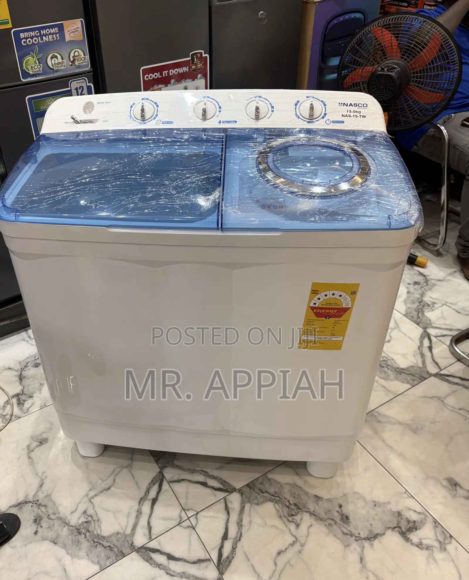Order Quality Nasco 15kg Twin Tub Electric Washing Machine + Spin Dry