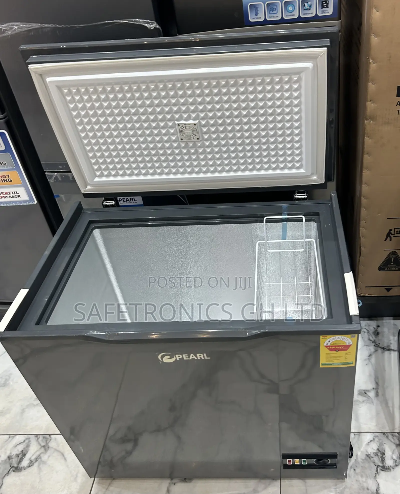 Accurate Sealed Pearl Singledoor 188 Liters Grey Glass Freezer