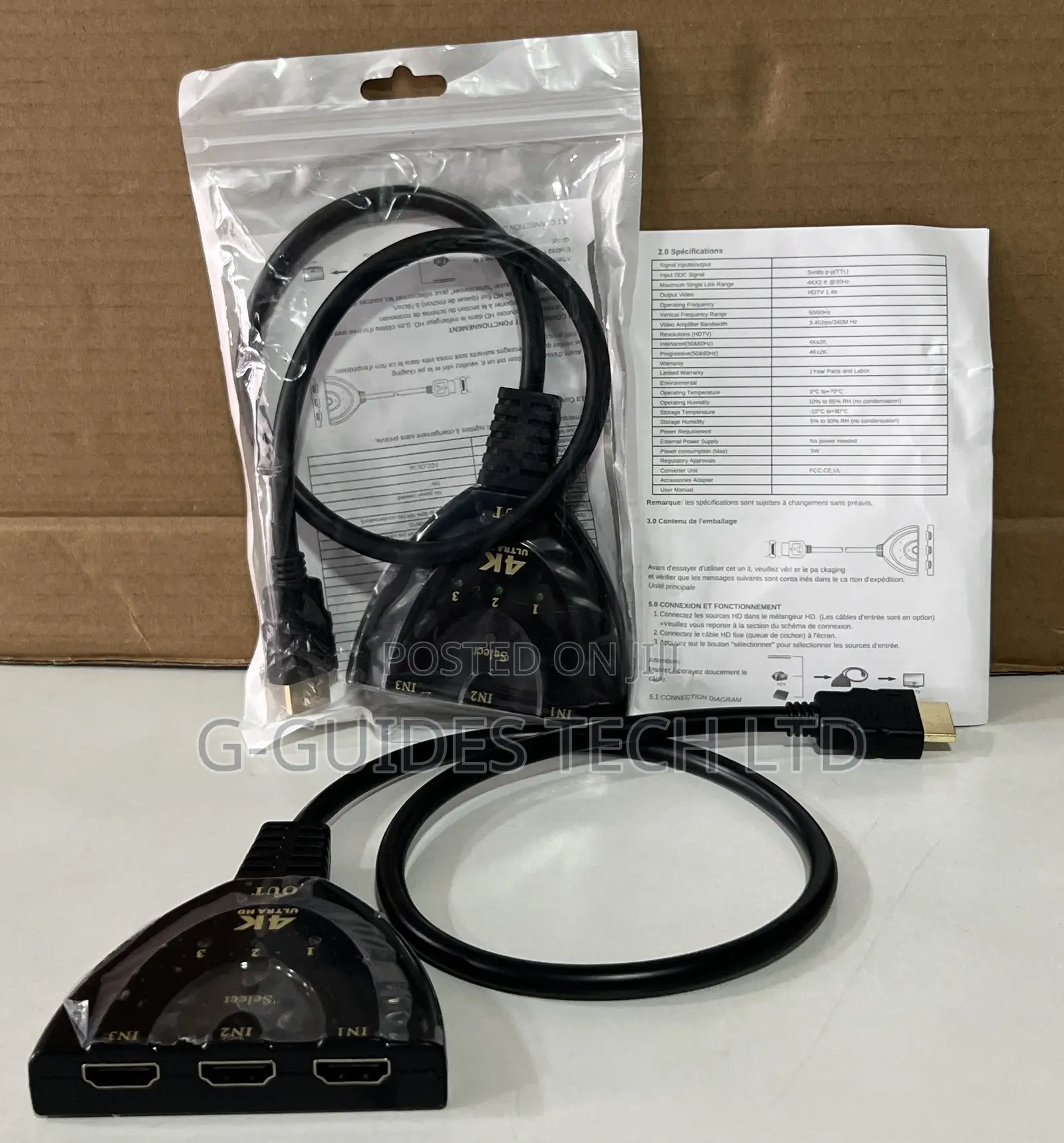 3-port Hdmi Switcher 3-input And 1-output