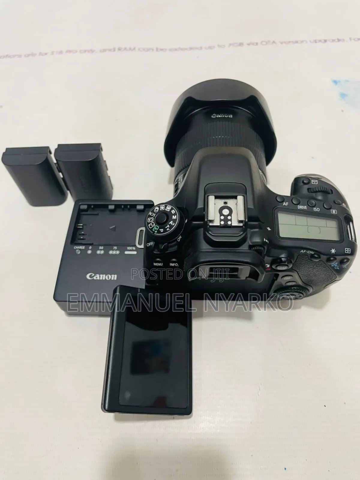 A Month Used Canon 80d With Two Batteries, Camera Bag Accessories