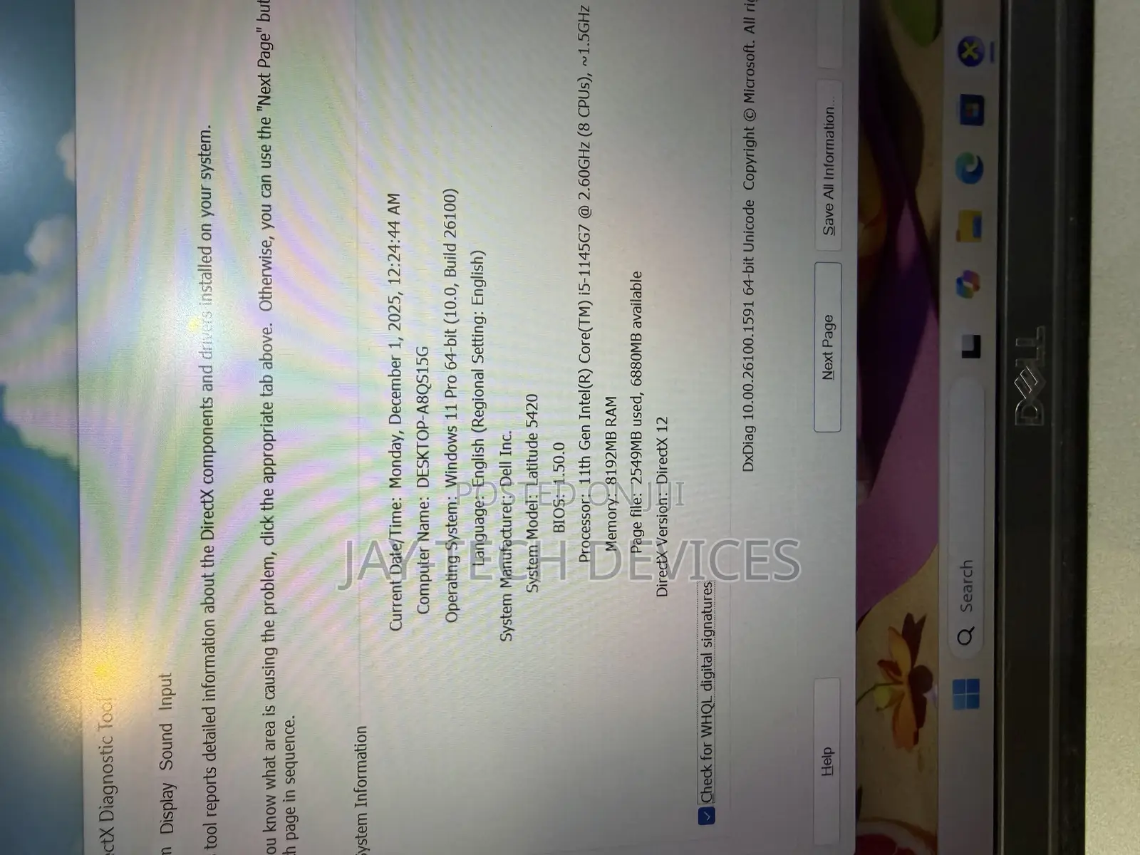 Laptop Dell Latitude 5420 8GB Intel Core i5 SSD 256GB