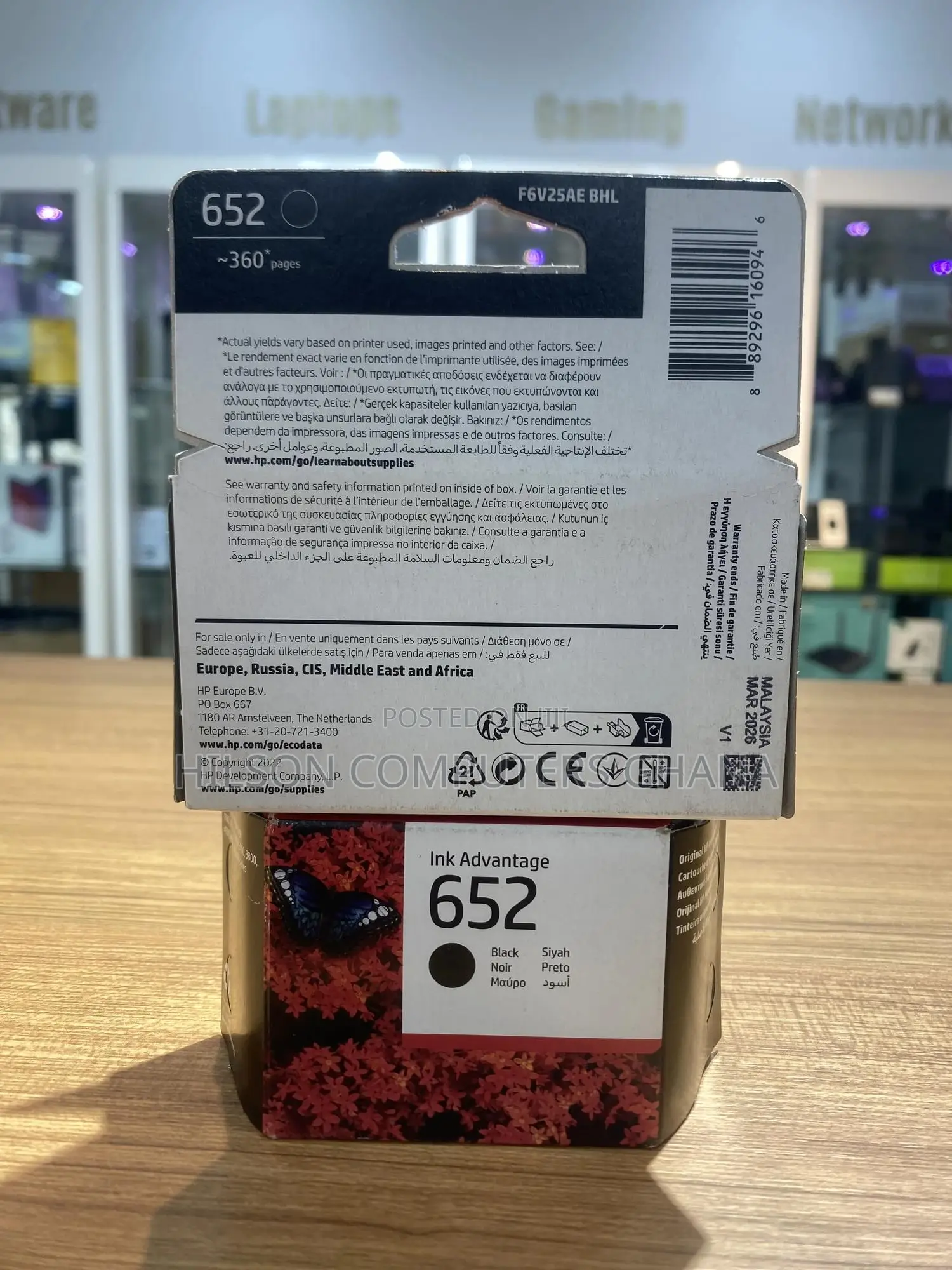 Hp 652 Original Ink Cartridge-Black