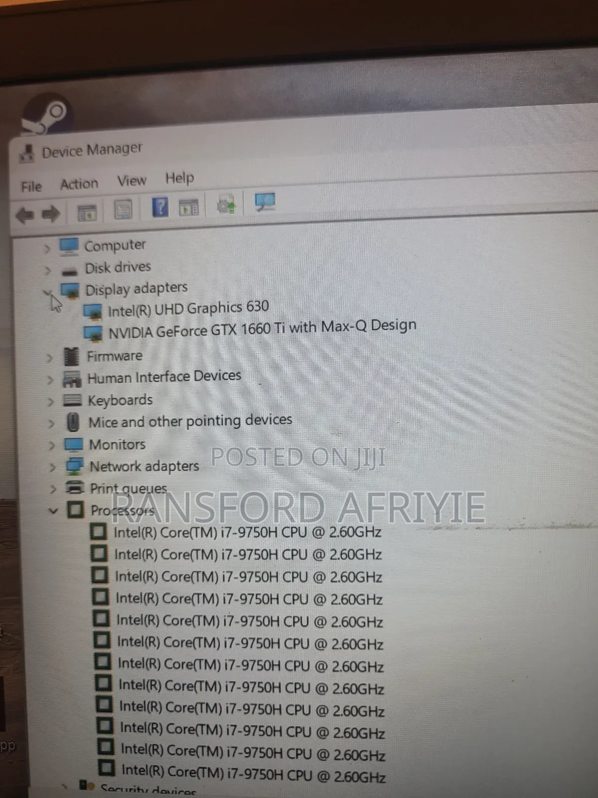 Laptop Dell G3 15 3590 16GB Intel Core i7 HDD+SSD 750GB