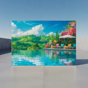 Infinity Water Pool Luxury Photo Print Canvas Frame