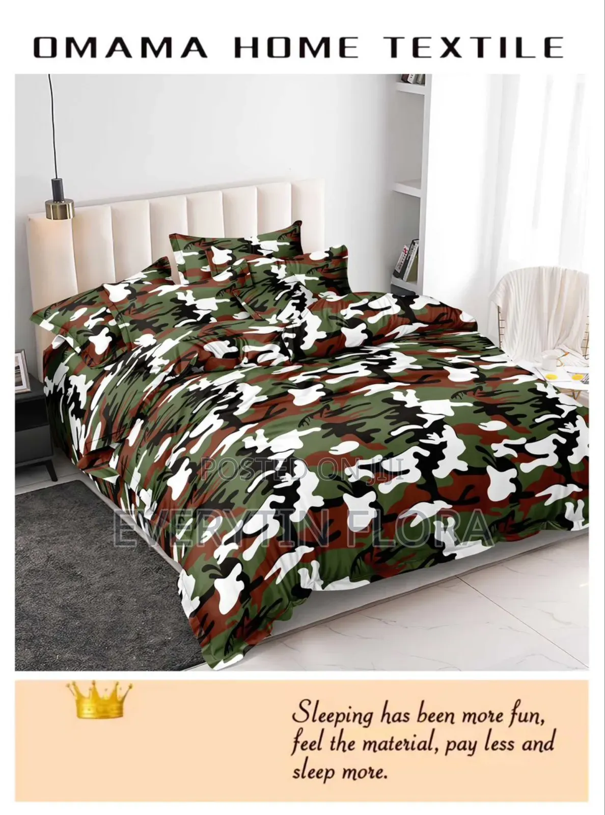 One Bedsheets With 3 Pillowcases