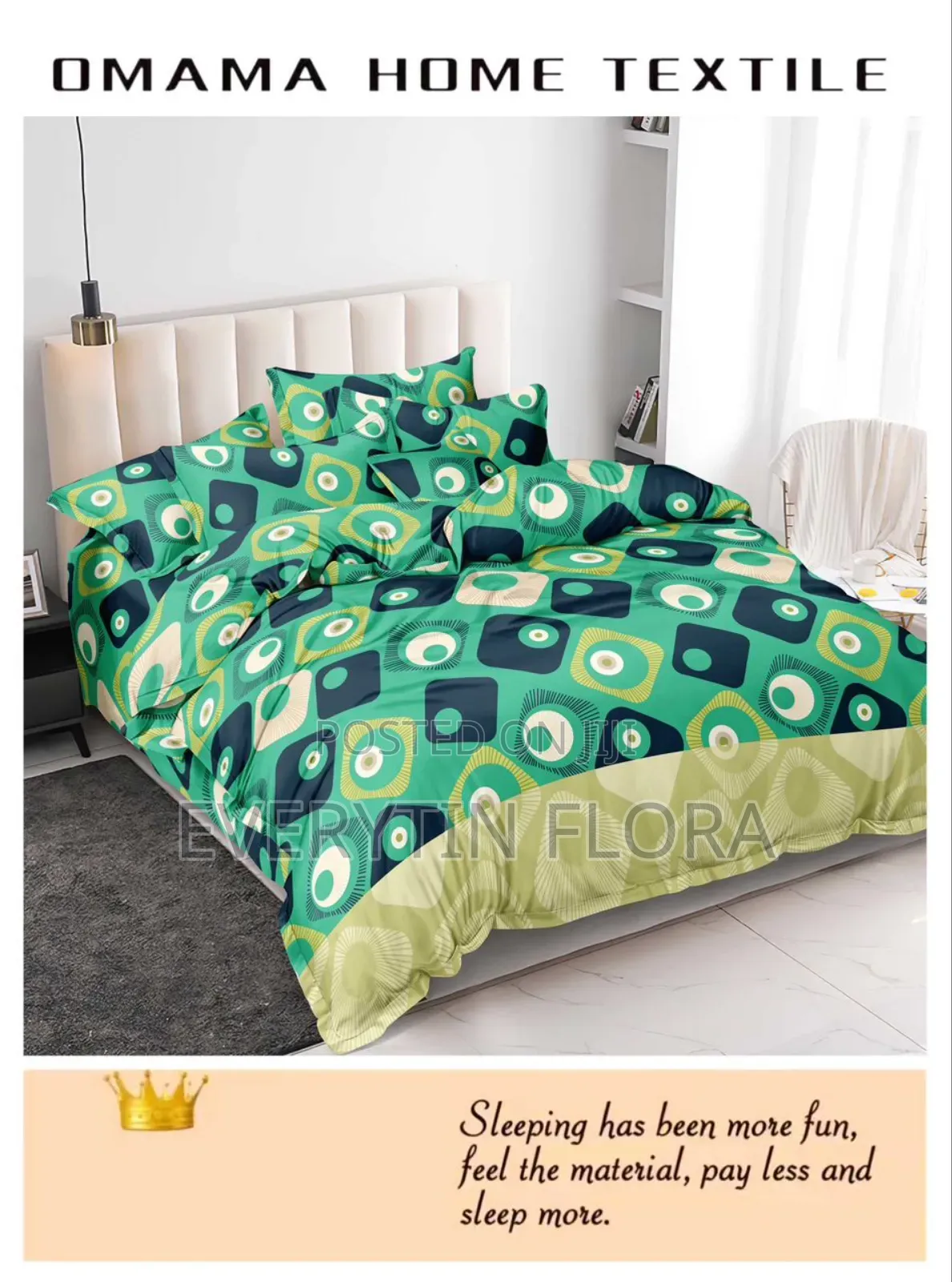 One Bedsheets With 3 Pillowcases