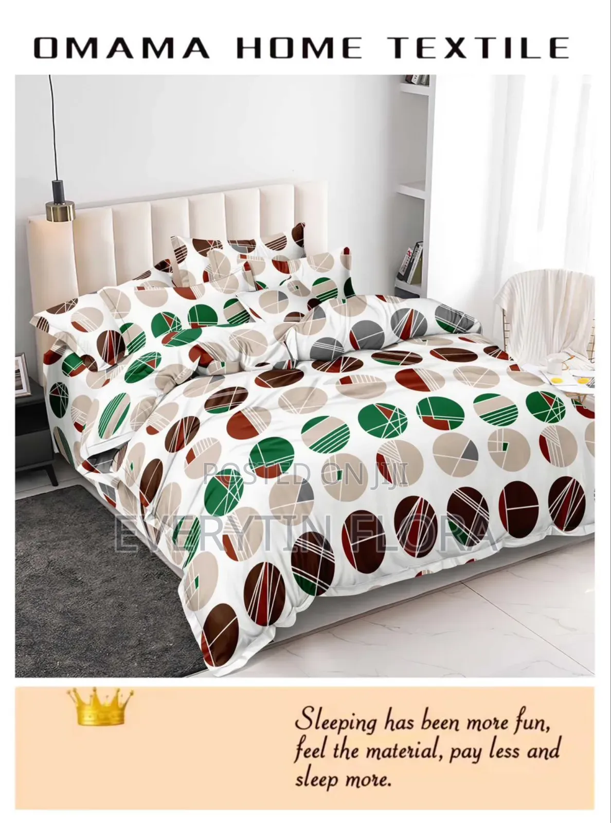 One Bedsheets With 3 Pillowcases