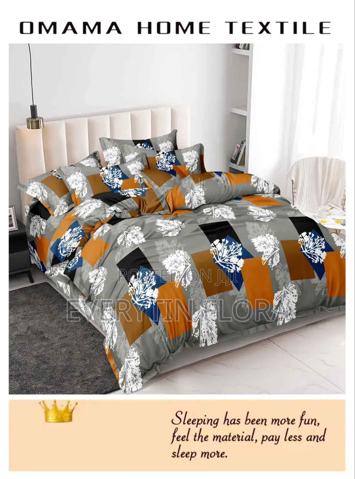 One Bedsheets With 3 Pillowcases