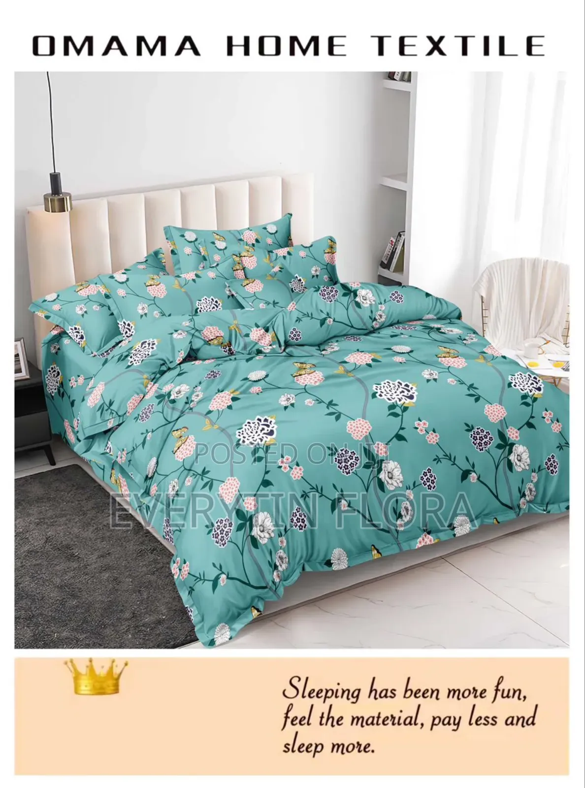 One Bedsheets With 3 Pillowcases