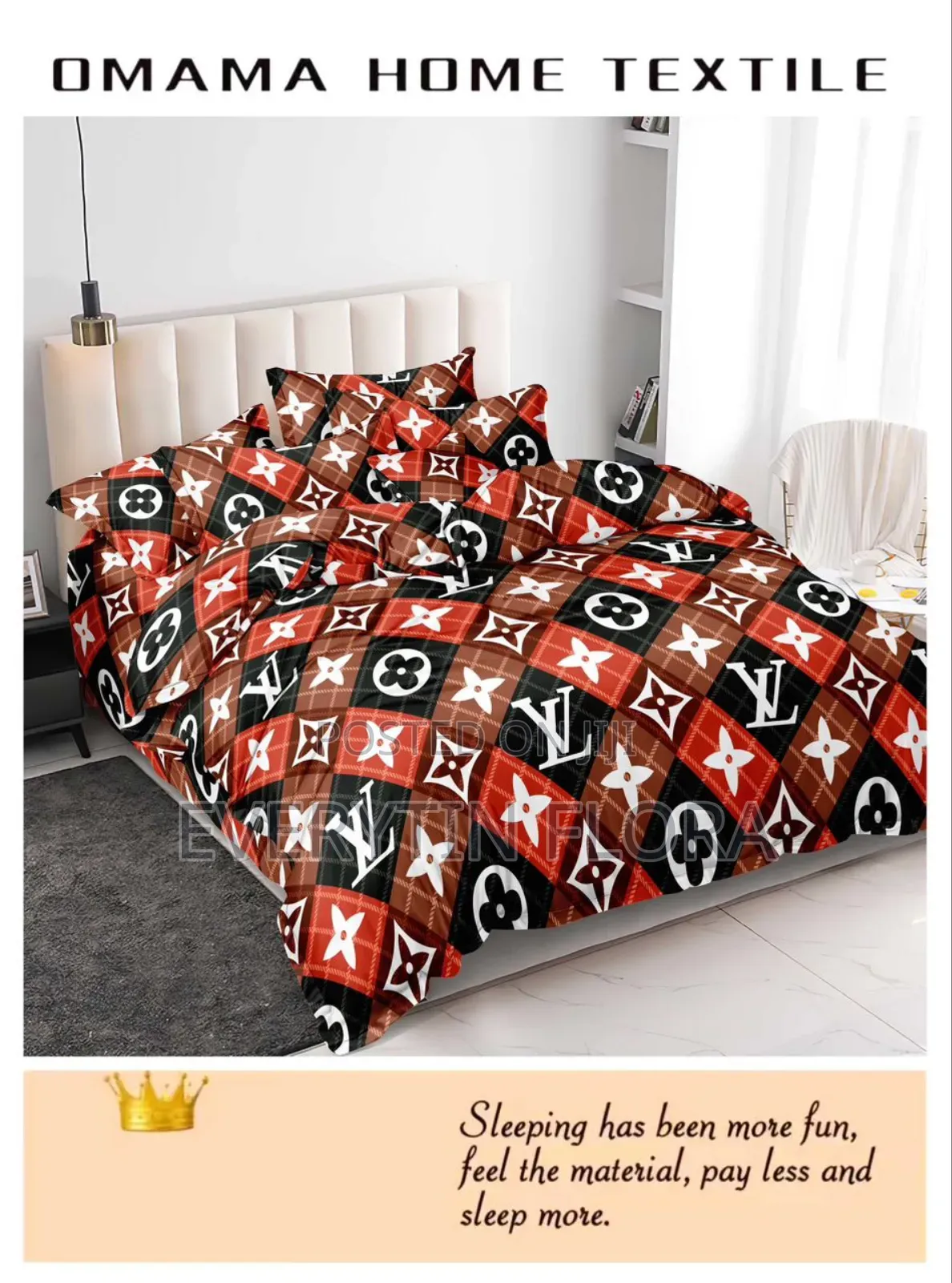 One Bedsheets With 3 Pillowcases