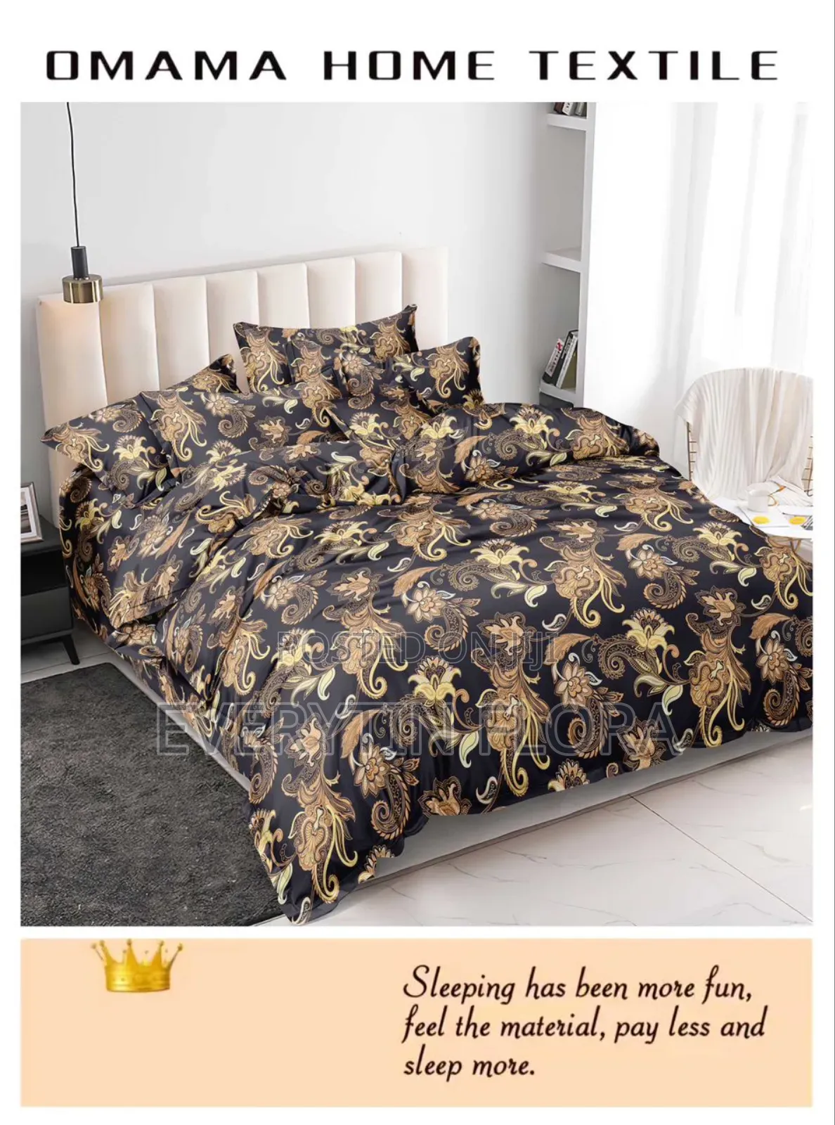 One Bedsheets With 3 Pillowcases