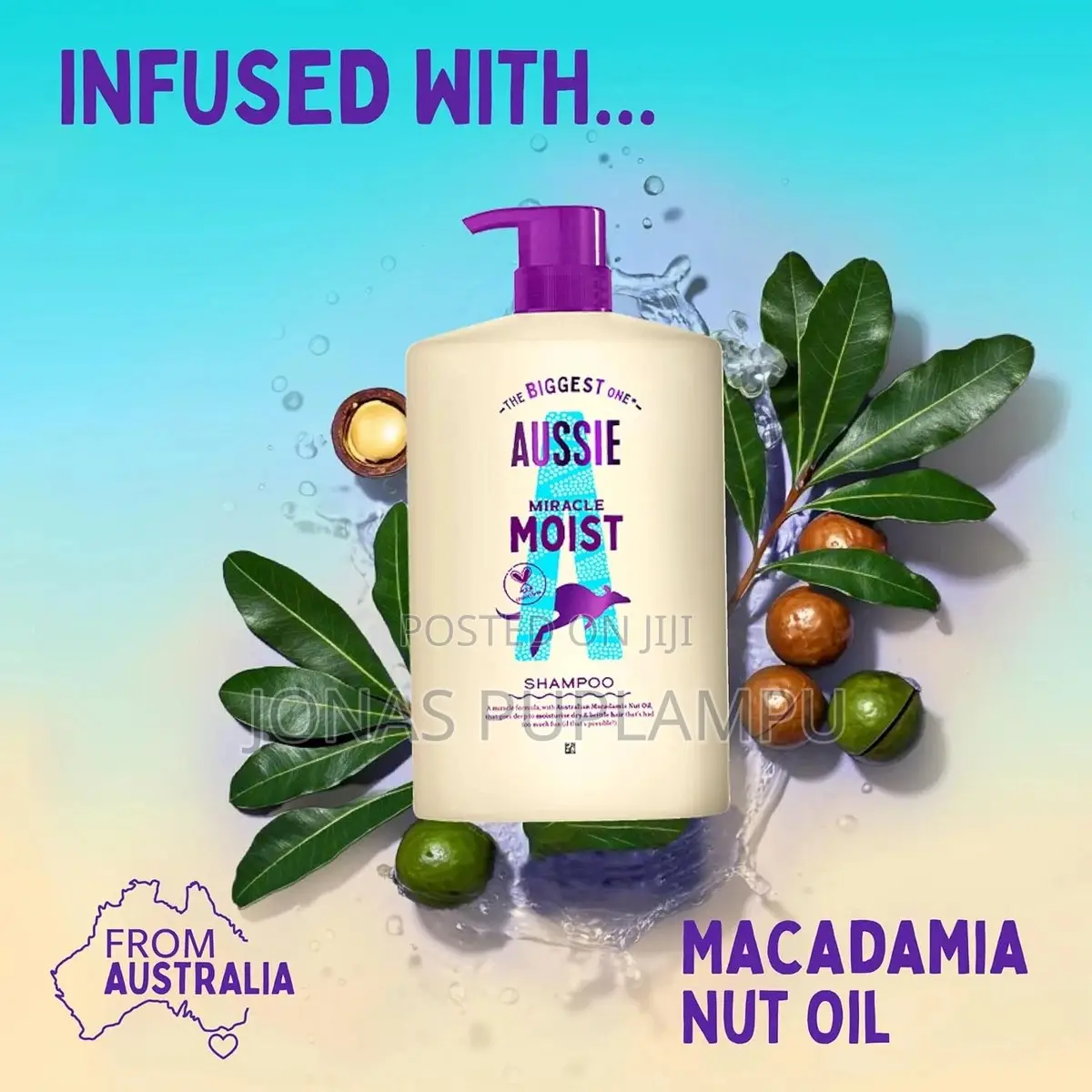 Aussie Miracle Moist Shampoo 1ltr