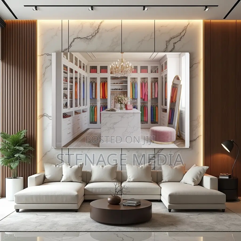 Master Bedroom Closet Walk-in Wardrobe Canvas Frame Wall Art Print