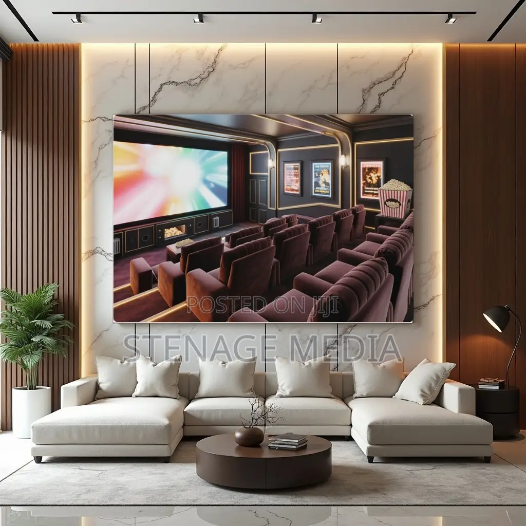 Home Theater Cinema Luxury Entertainment Canvas Frame