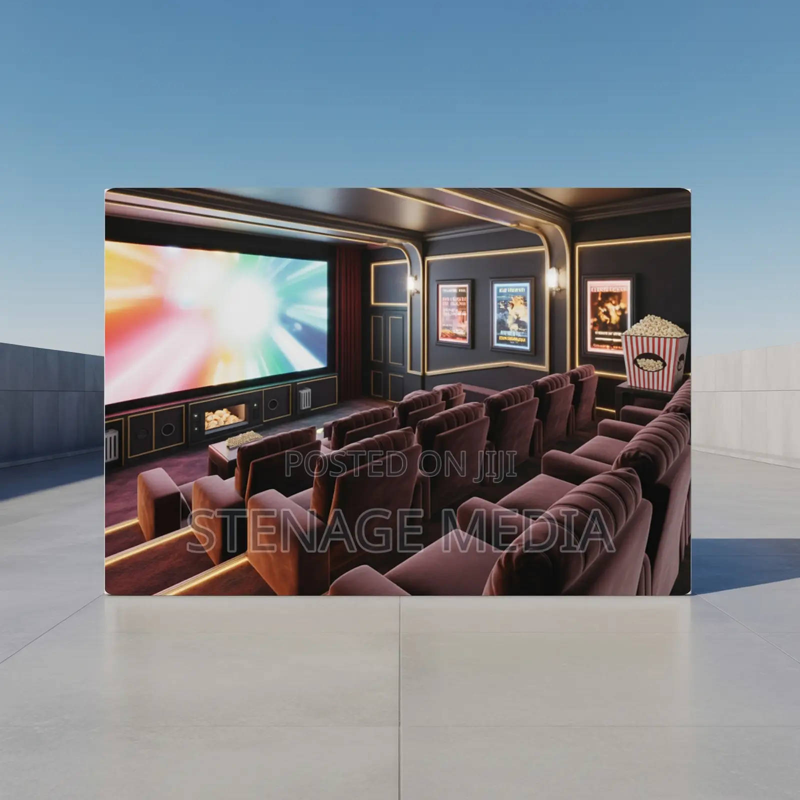 Home Theater Cinema Luxury Entertainment Canvas Frame