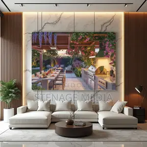 Outdoor Kitchen Patio Alfresco Dining Canvas Frame Wall Art