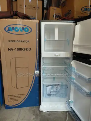 Novo 108l Double Door Fridge Black