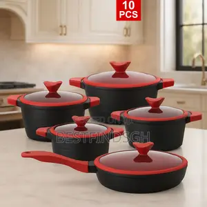 10-Piece Non-Stick Cast Aluminium Cookware