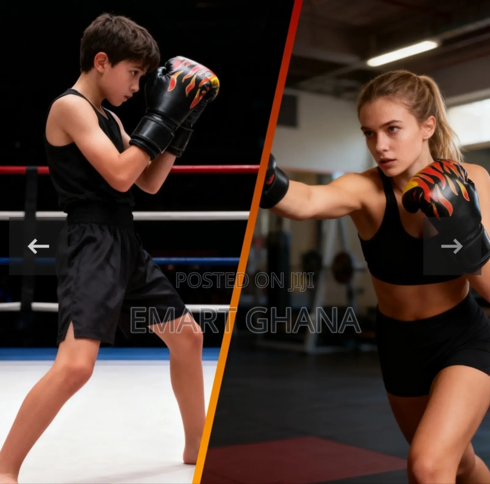 Eeekit Teenager Boxing Gloves, Cartoon Pu Leather Sparring Grapple