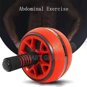 Abdominal Muscle Fitness Wheel Roller- Red/Black