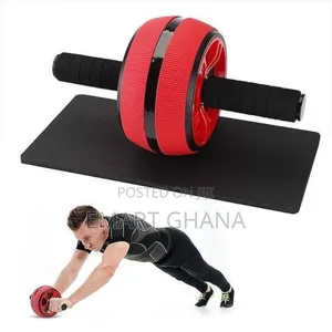 Abdominal Muscle Fitness Wheel Roller- Red/Black