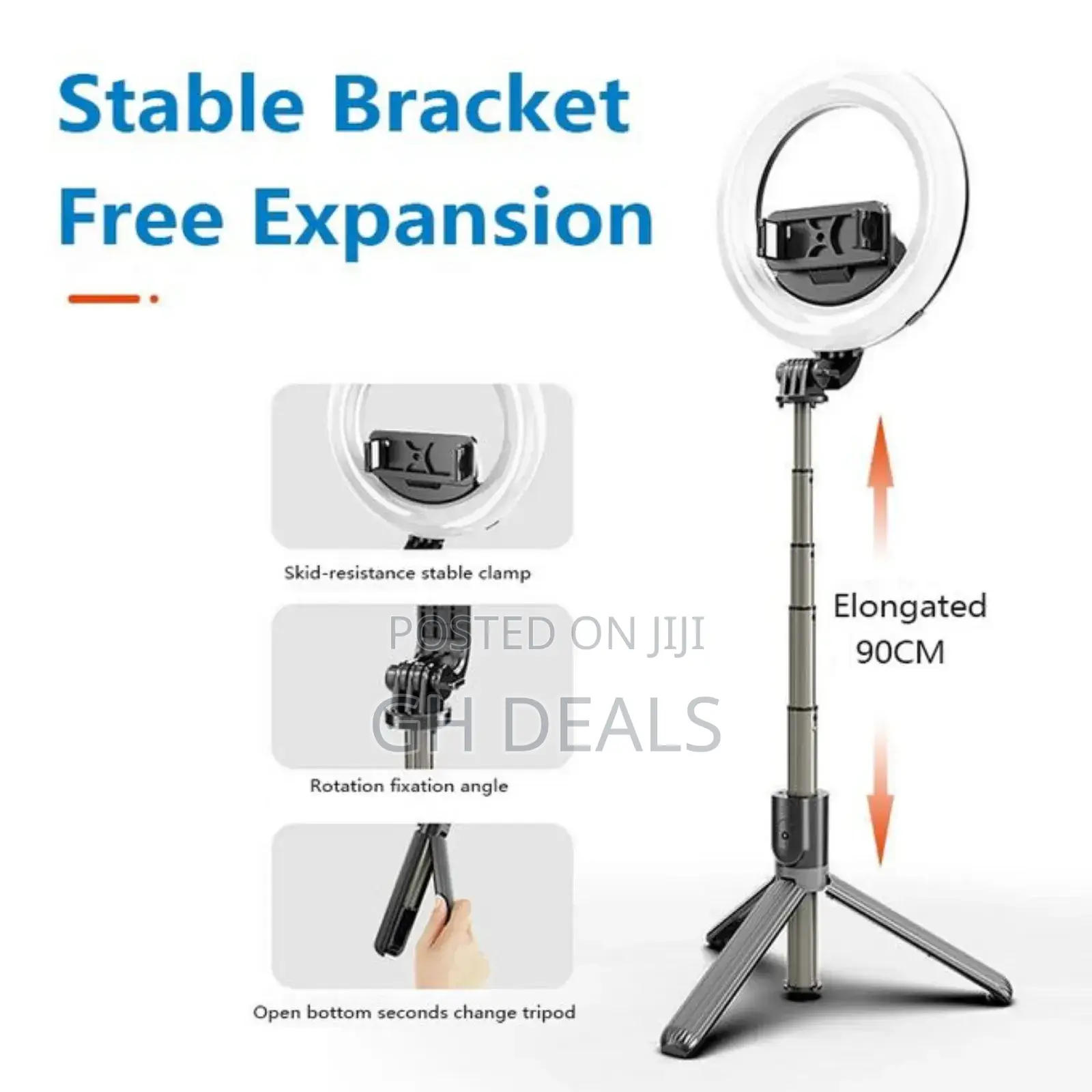 Selfie Stick Tripod With Ringlight