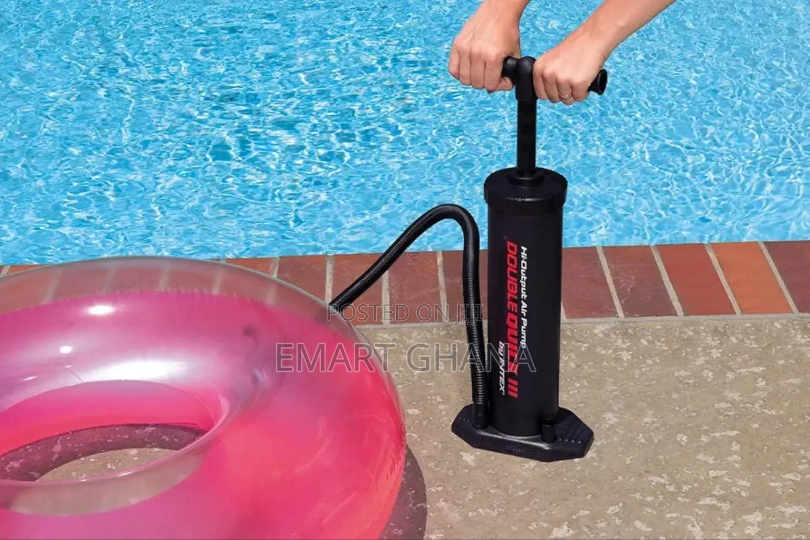 Intex Double Quick Iii Swimming Pool Inflatable Float Hand Air Pump