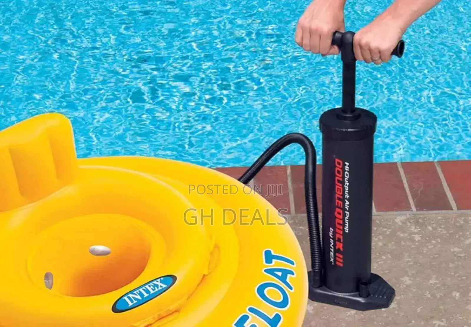 Intex Double Quick Iii Swimming Pool Inflatable Float Hand Air Pump