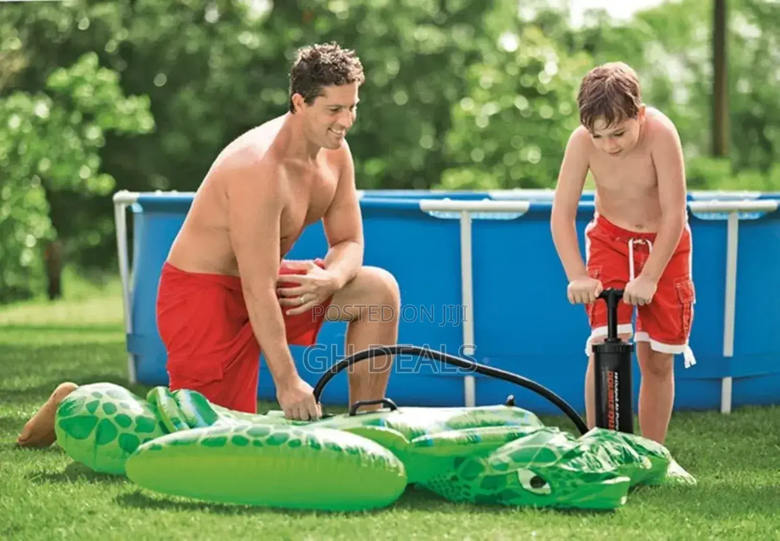 Intex Double Quick Iii Swimming Pool Inflatable Float Hand Air Pump