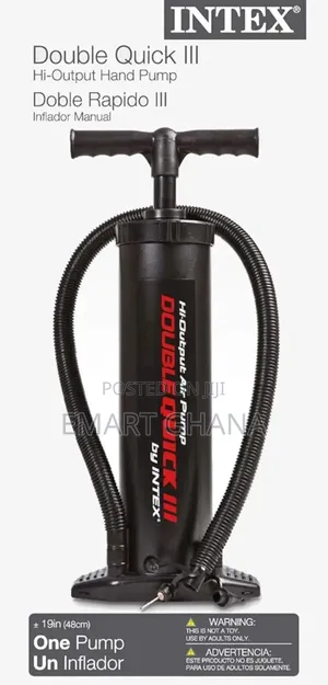 Intex Double Quick Iii Swimming Pool Inflatable Float Hand Air Pump