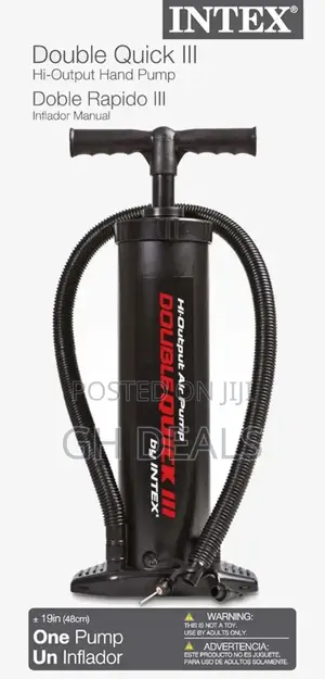 Intex Double Quick Iii Swimming Pool Inflatable Float Hand Air Pump