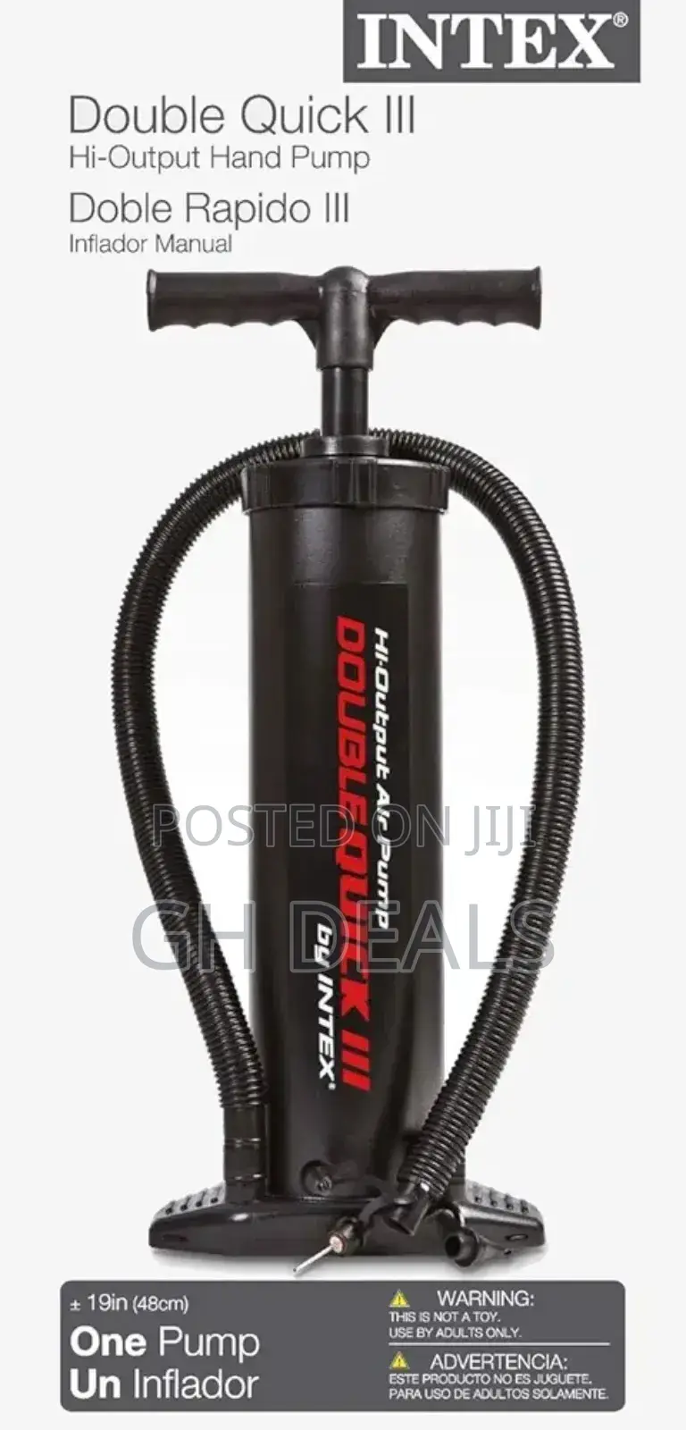 Intex Double Quick Iii Swimming Pool Inflatable Float Hand Air Pump
