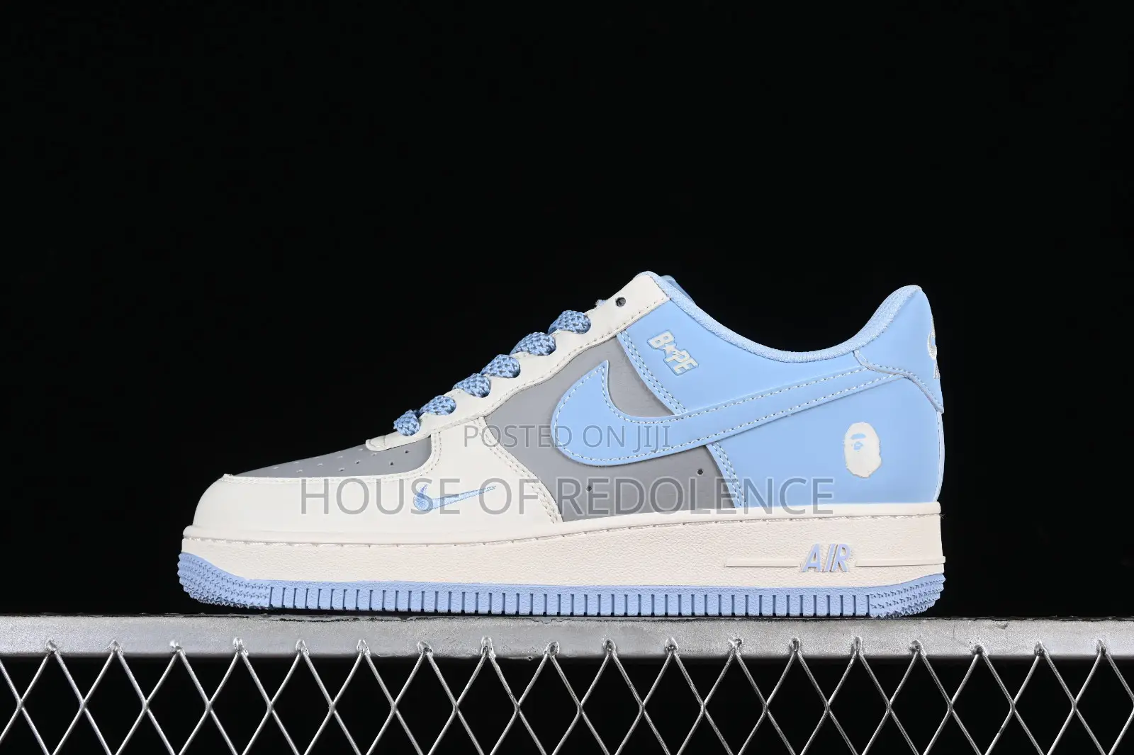 Nike Air Force 1 '07 Low X Bape Blue Grey Off White Sneakers