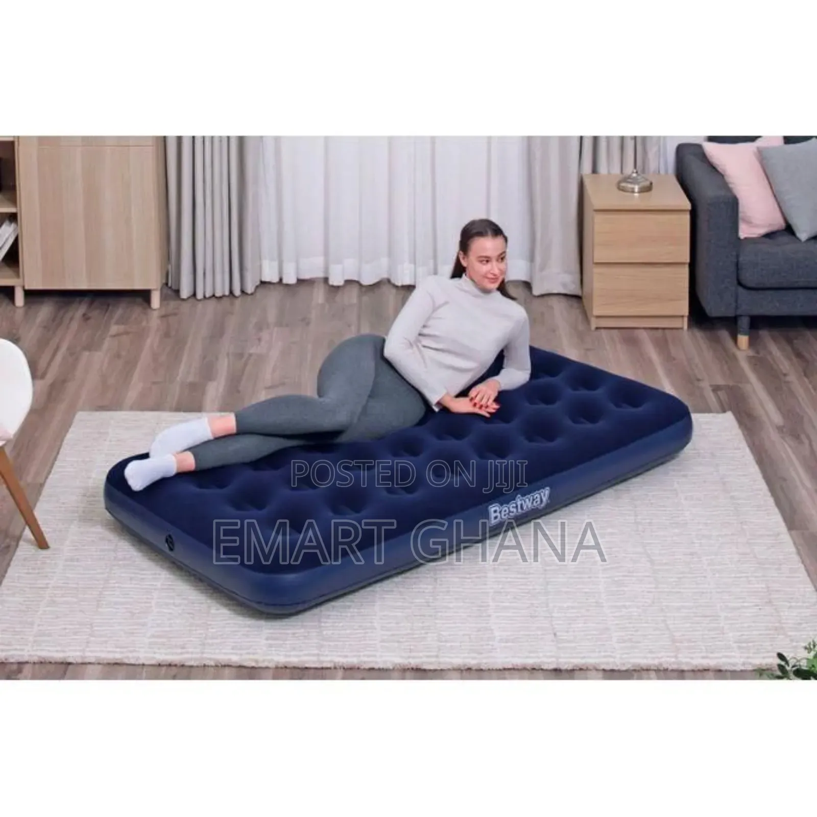 Portable Inflatable Airbed Mattress 1.88m X 99cm X 22cm With Free Pump
