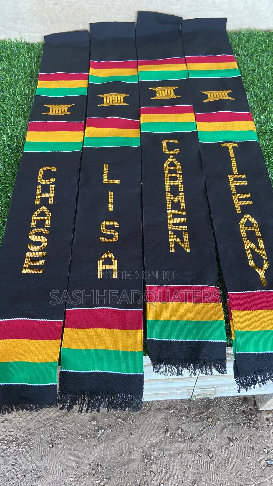 Ghanaian Customized Akwaaba Sashes or Stole