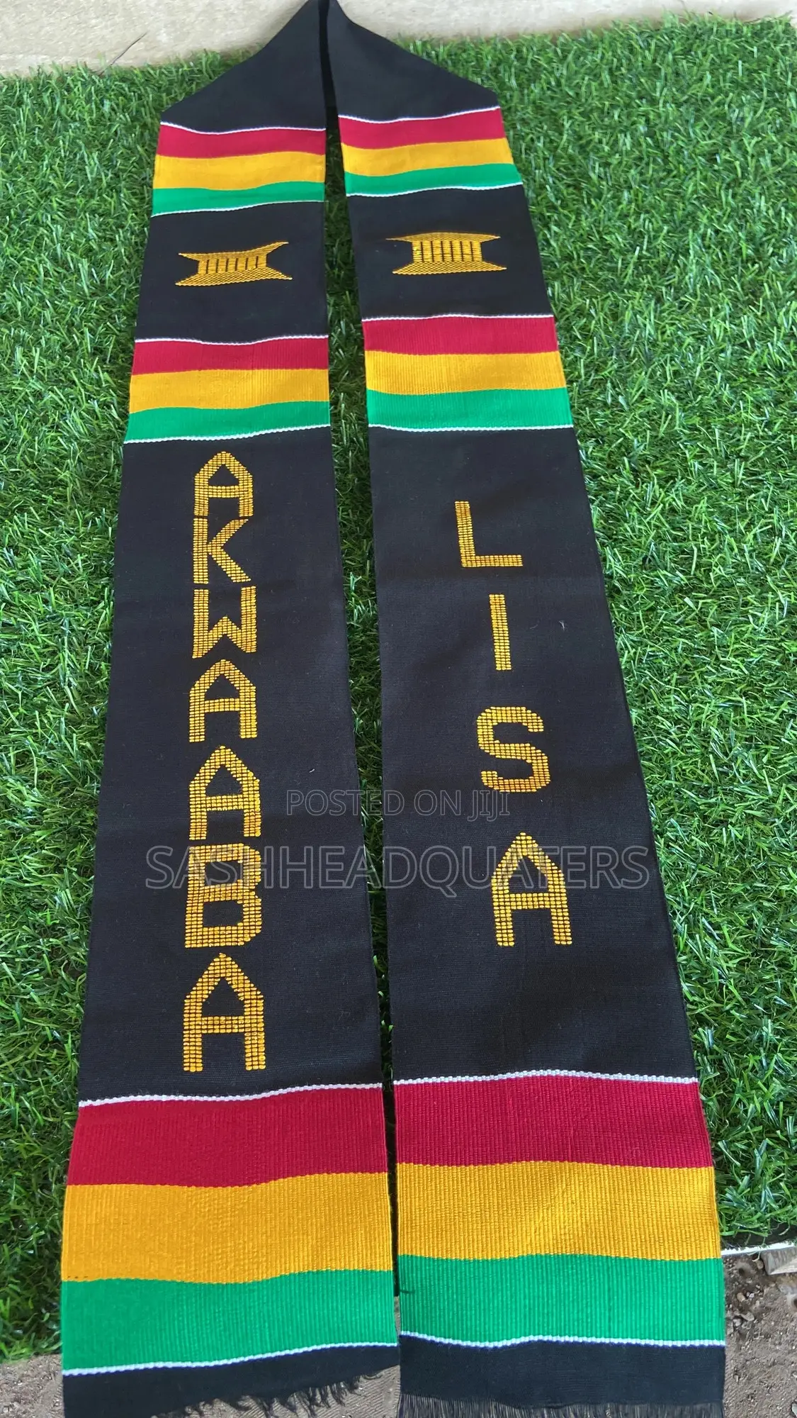 Ghanaian Customized Akwaaba Sashes or Stole