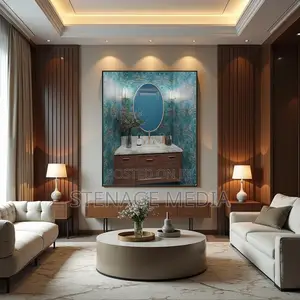 Luxury Powder Room Small Bathroom Elegance Canvas Frame Wall Art Print