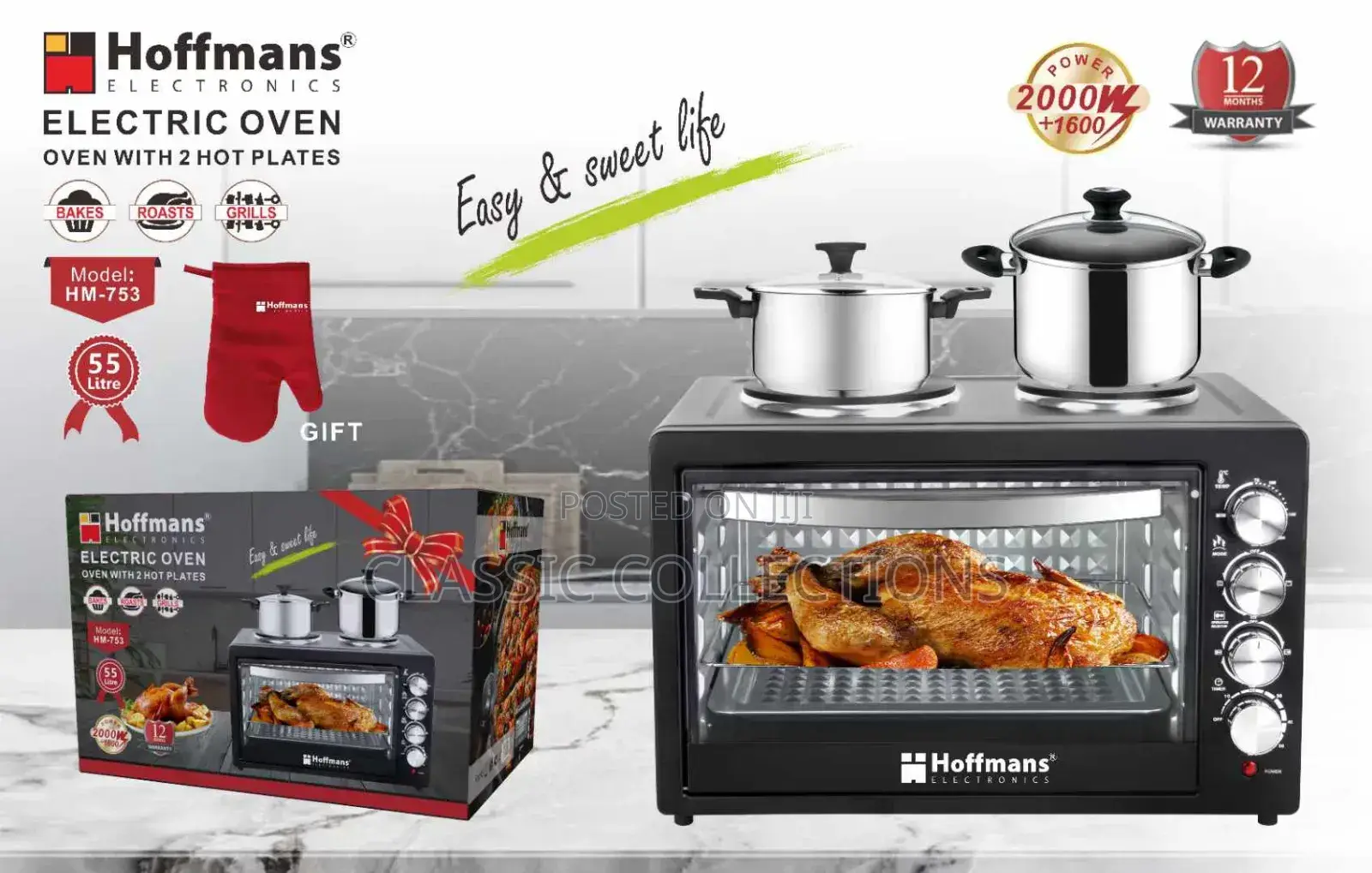 55l Electric Oven