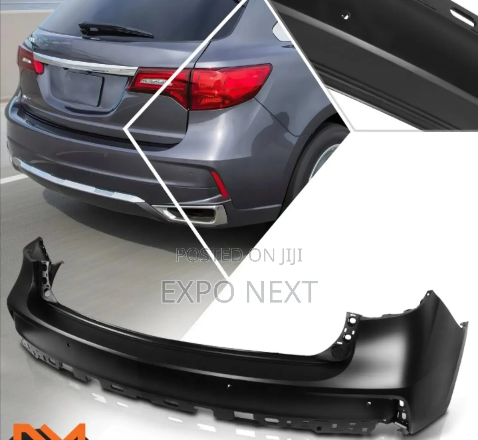 For 2019-2020 Acura Mdx Factory Style Primed Black Rear Bumper Cover